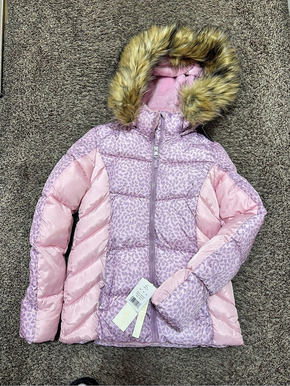 NWT Madden Girl Girls Pink & Purple Puffer Jacket